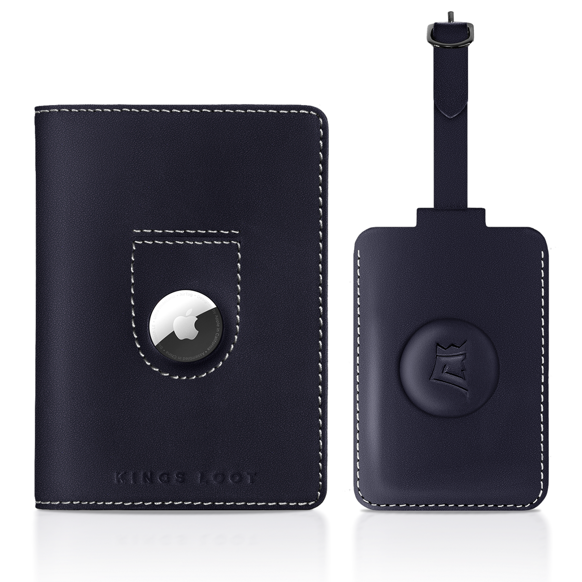 Brown leather wallet displaying multiple credit cards with 'UPGRADED LEATHER' text.