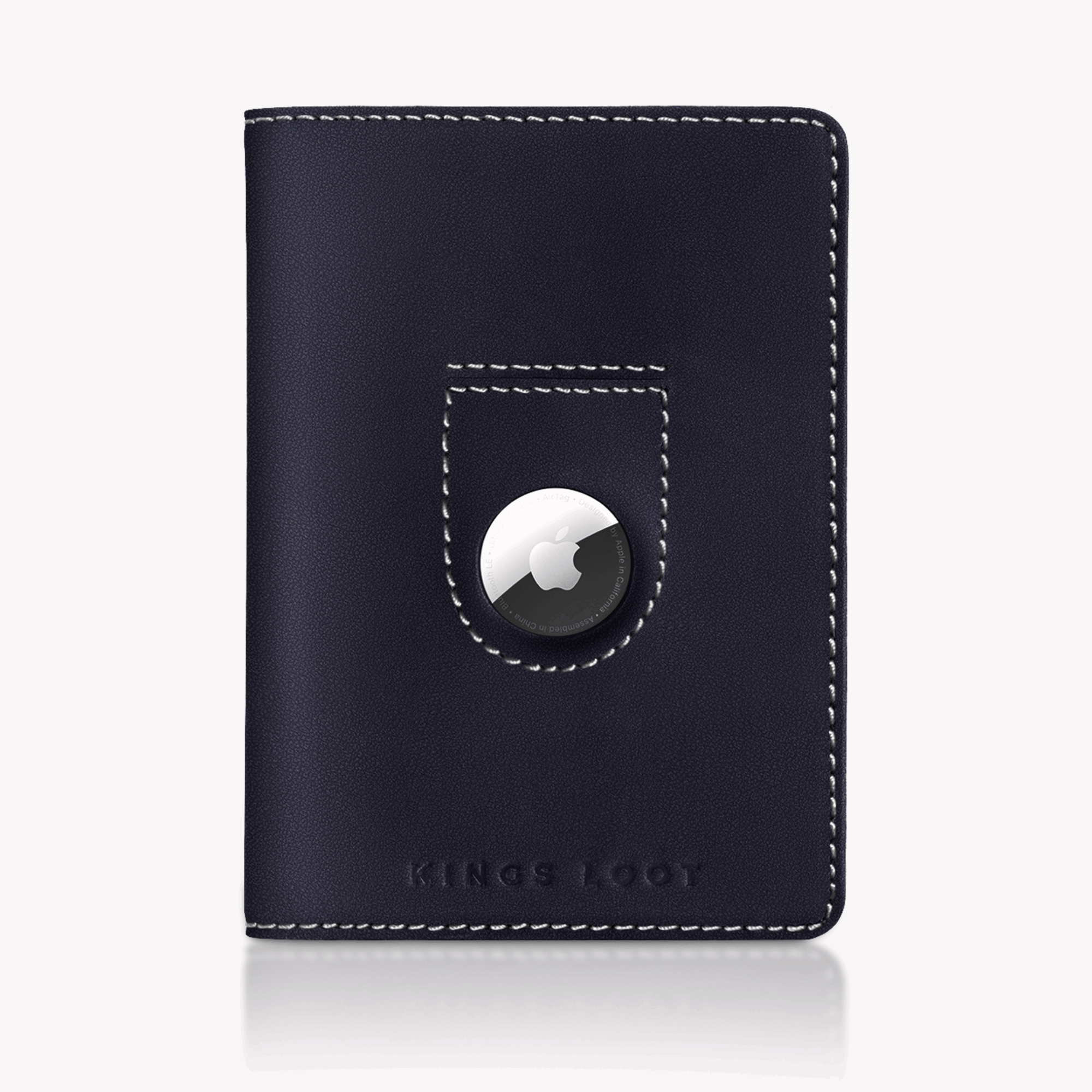 Brown leather wallet displaying multiple credit cards with 'UPGRADED LEATHER' text.