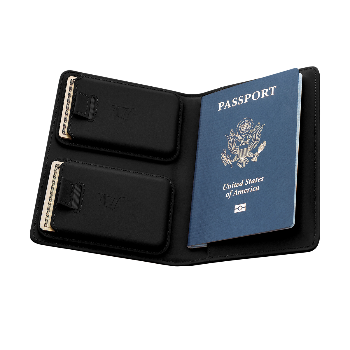 Genuine Leather Passport Cover Travel Document Organizer Gold Emblem Genuine Leather Passport Cover Travel Document Organizer Gold Emblem